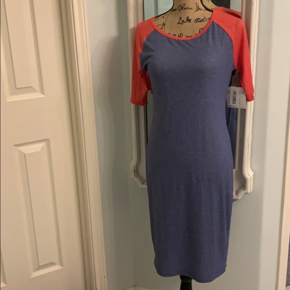 Lularoe Julia Red and Blue